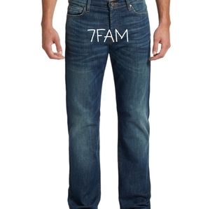 MEN'S 7FAM BUTTON FLY JEANS, SIZE 38